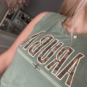 Green Auburn Graphic Tank Top